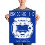 University of Kentucky Football Stadium Poster Print - Stadium Prints