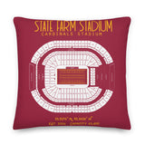 Arizona Cardinals Football Stadium & City Pillows - Stadium Prints