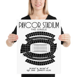 Cincinnati Bengals Paul Brown Stadium The Jungle Poster Print - Stadium Prints