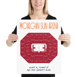 Connecticut Sun Mohegan Sun Arena Stadium Poster Print WNBA - Stadium Prints