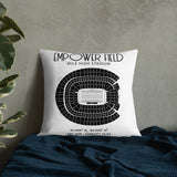 Denver Broncos Football Stadium & City Pillows - Stadium Prints