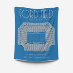 Pro Football Stadium Fleece Blankets - Stadium Prints