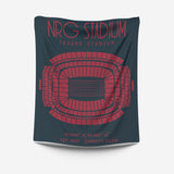 Pro Football Stadium Fleece Blankets - Stadium Prints