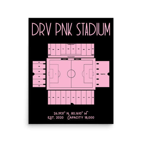 Inter Miami DRV PNK Stadium Poster Print - Stadium Prints