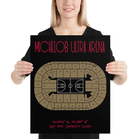 Las Vegas Aces Michelob Ultra Arena Stadium Poster Print WNBA - Stadium Prints