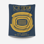 Pro Football Stadium Fleece Blankets - Stadium Prints