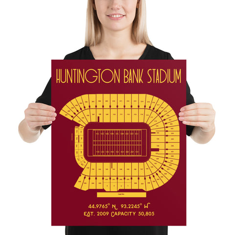 University of Minnesota Huntington Bank Stadium Poster Print - Stadium Prints
