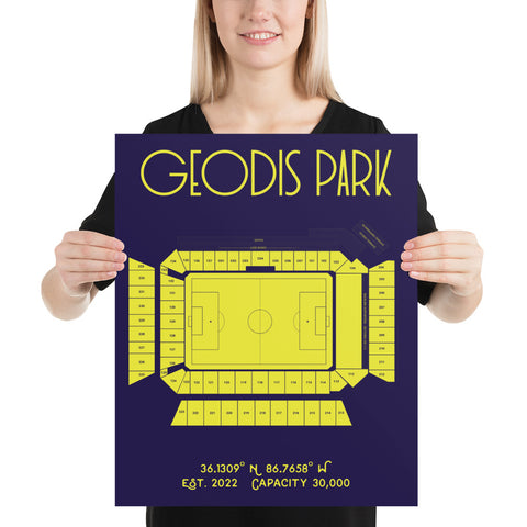 Nashville SC Geodis Park Stadium Poster Print - Stadium Prints