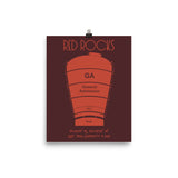 Red Rocks Amphitheater Seating Chart - Stadium Prints