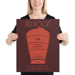 Red Rocks Amphitheater Seating Chart - Stadium Prints