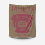 Pro Football Stadium Fleece Blankets - Stadium Prints