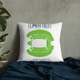 Seattle Seahawks Football Stadium & City Pillows - Stadium Prints