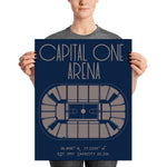 Georgetown University Basketball Capital One Arena Poster - Stadium Prints