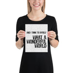 Louis Armstrong- And I Think to Myself What a Wonderful World | Music Lyric Art Print - Stadium Prints