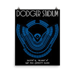 Los Angeles Dodger Stadium Poster Print - Stadium Prints