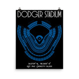 Los Angeles Dodger Stadium Poster Print - Stadium Prints