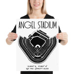 Los Angeles Anaheim Angels Stadium Poster Print - Stadium Prints