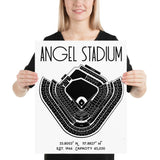 Los Angeles Anaheim Angels Stadium Poster Print - Stadium Prints