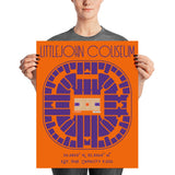 Clemson Basketball Littlejohn Coliseum Stadium Poster Print - Stadium Prints