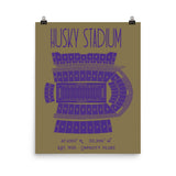 University of Washington Husky Stadium Football Poster - Stadium Prints