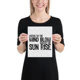 Listen to the Wind Blow / Watch the Sun Rise | Fleetwood Mac Lyric Art Print - Stadium Prints