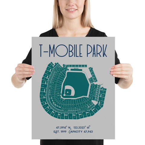 Seattle Mariners T-Mobile Park Stadium Poster Print - Stadium Prints