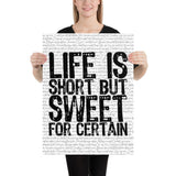 Life Is Short but Sweet For Certain - Dave Matthews Band Two Step | Music Lyric Art Print - Stadium Prints