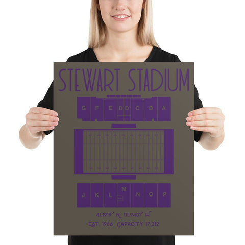 Weber State Football Stewart Stadium Poster Print - Stadium Prints
