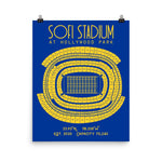 Los Angeles Rams SoFi Stadium at Hollywood Park Poster Print - Stadium Prints