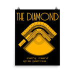 Virginia Commonwealth University VCU The Diamond Baseball Stadium Poster Print - Stadium Prints
