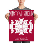 Indiana University Memorial Stadium Hoosiers Football Poster Print - Stadium Prints