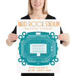 Miami Dolphins Hard Rock Stadium Poster Print - Stadium Prints