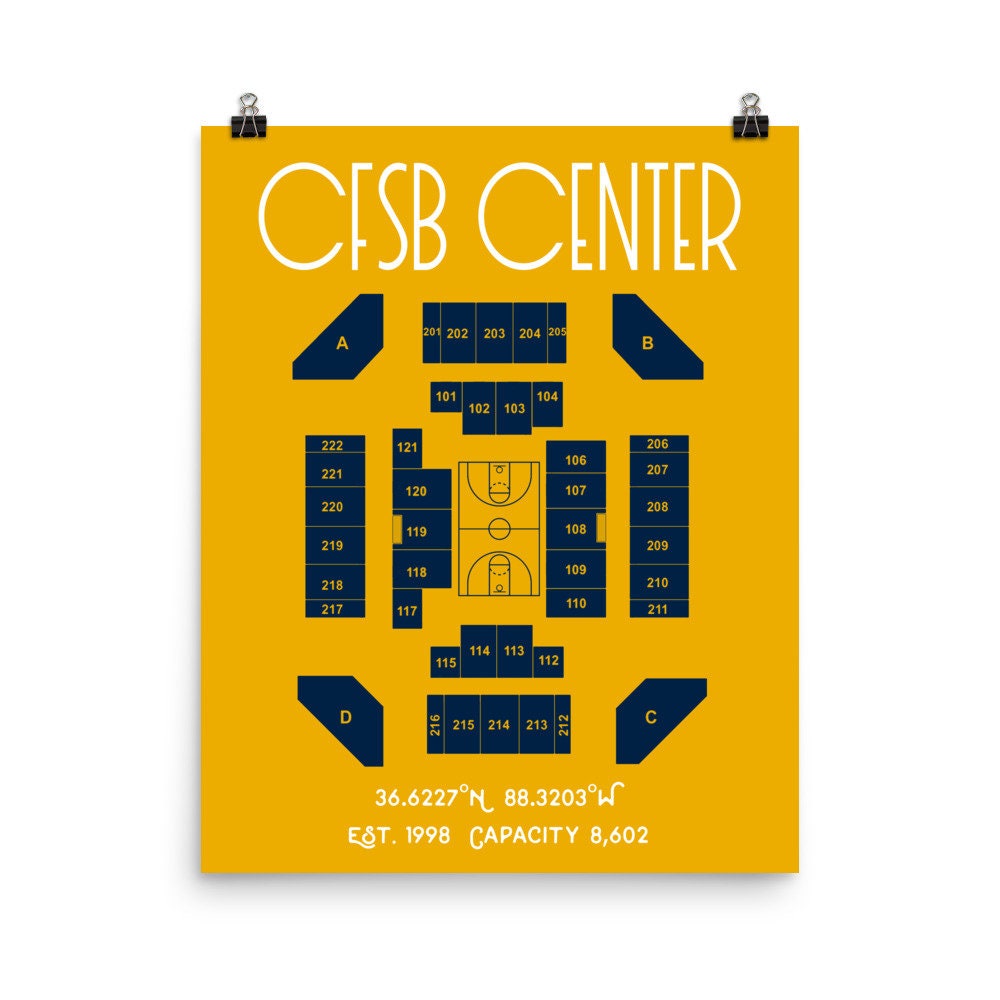 Murray State Basketball CFSB Center Stadium Poster Print | Stadium Prints