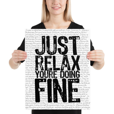 Phish Strange Design | Just Relax You're Doing Fine | Music Lyric Song Print - Stadium Prints