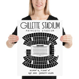 New England Patriots Gillette Stadium Poster Print - Stadium Prints