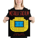 Valencia Mestalla Stadium Poster Print - Stadium Prints