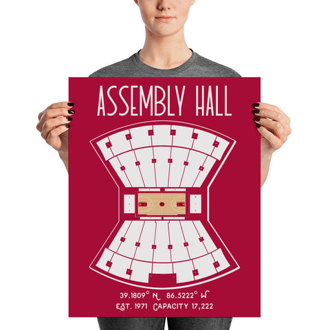 Indiana University Basketball Assembly Hall Stadium Poster - Stadium Prints