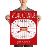 University of Wisconsin Basketball Kohl Center Poster - Stadium Prints