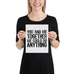 You and Me Together We Could Do Anything | Dave Matthews Band | Music Lyric Art Print - Stadium Prints