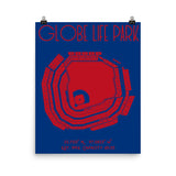 Texas Rangers Globe Life Park Stadium Poster Print - Stadium Prints