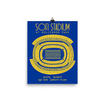 Los Angeles Rams SoFi Stadium at Hollywood Park Poster Print - Stadium Prints