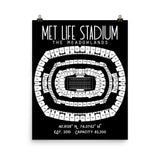 New York Giants Met Life Stadium Poster - Stadium Prints