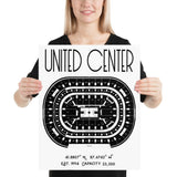 Chicago Bulls United Center Stadium Poster Print - Stadium Prints