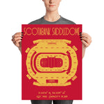 Calgary Flames Scotiabank Saddledome Stadium Poster Print - Stadium Prints