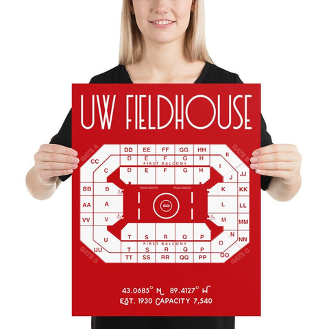 University of Wisconsin Wrestling UW Fieldhouse - Stadium Prints