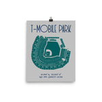 Seattle Mariners T-Mobile Park Stadium Poster Print - Stadium Prints