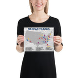 NASCAR Tracks Map Poster - Stadium Prints