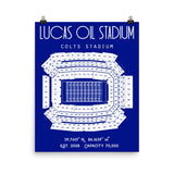 Indianapolis Colts Lucas Oil Stadium Poster Prints - Stadium Prints