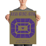 Washington Basketball Alaska Airlines Arena Stadium Poster Print - Stadium Prints