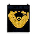 Milwaukee Brewers American Family Field Stadium Print Poster - Stadium Prints